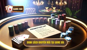 danh sách khuyến mãi tại game bài