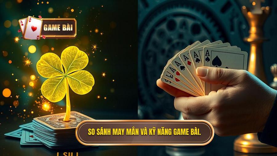 1. So sánh may mắn và kỹ năng game bài.